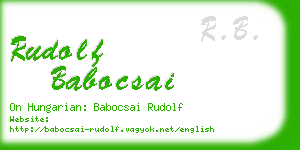 rudolf babocsai business card